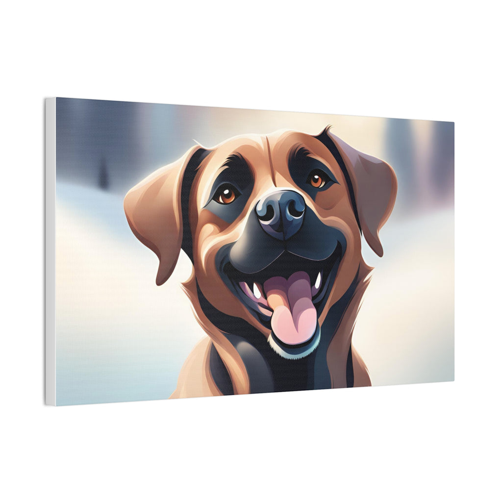 Black Mouth Cur Canvas Stretched, 0.75"