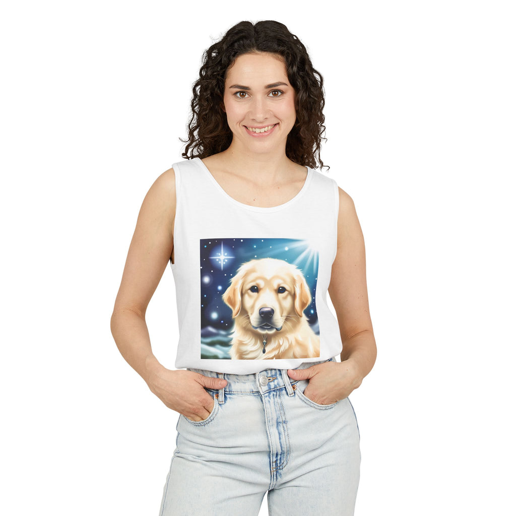 Golden Retriever Stary Night Unisex Tank Top