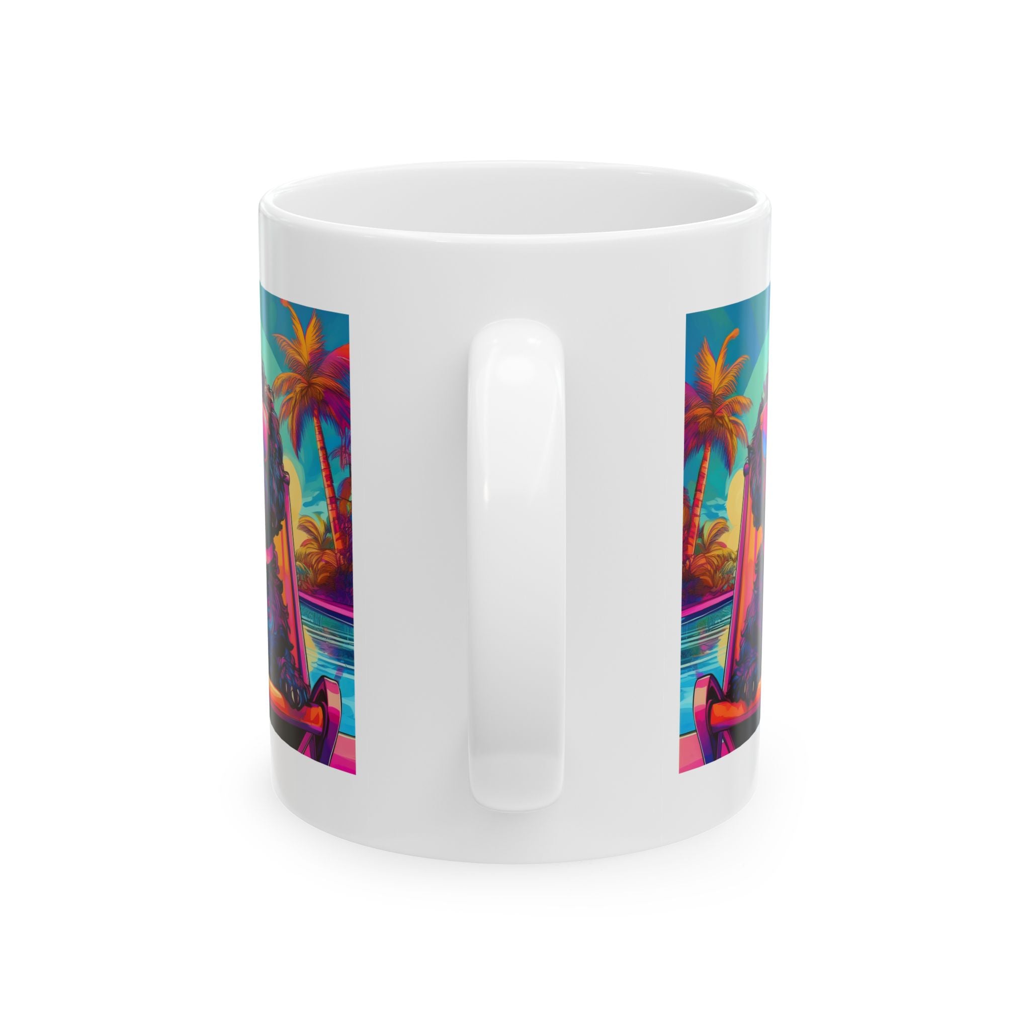 Doodle Poolside Ceramic Mug, (11oz, 15oz)