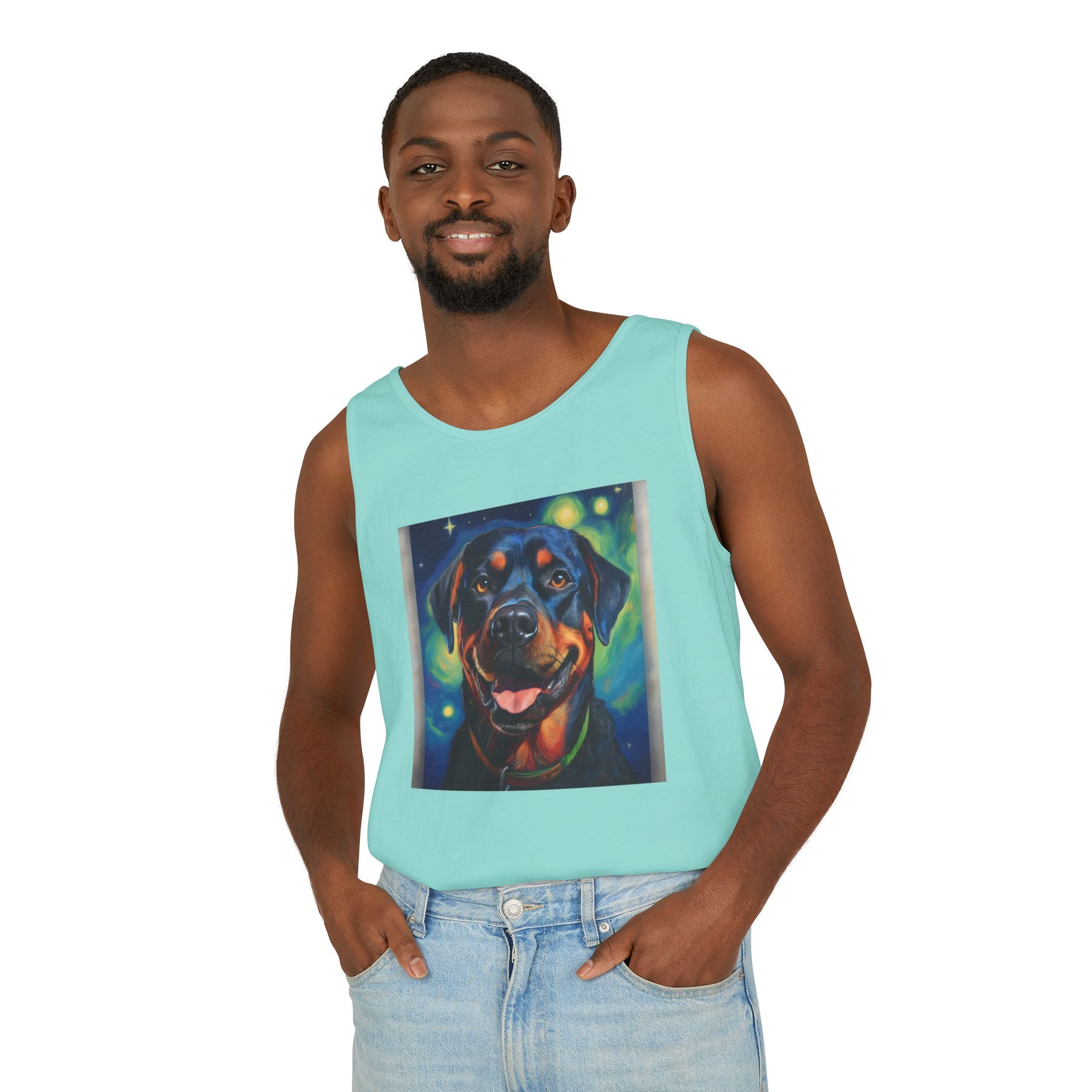 Rottweiler Stary Night Unisex Tank Top
