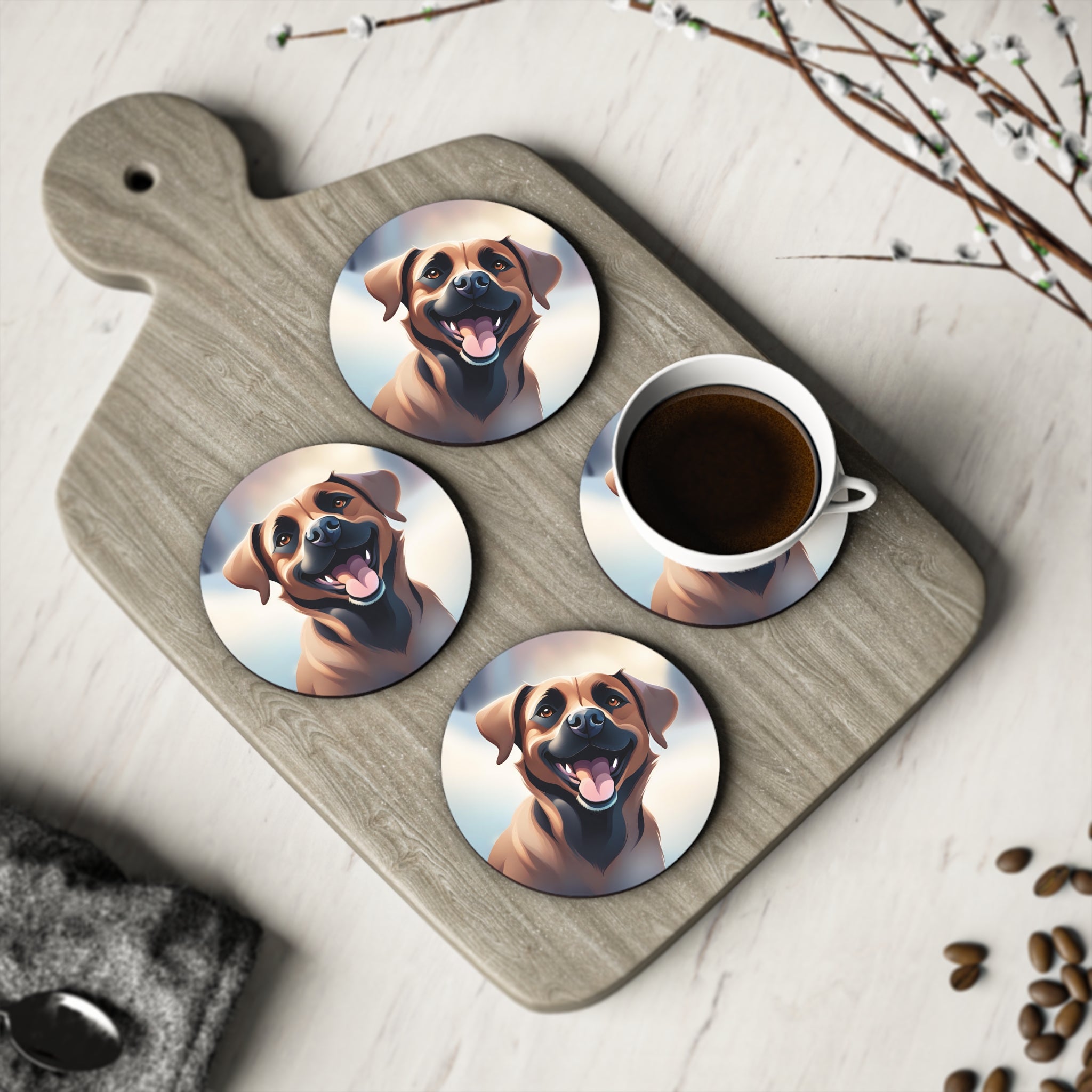 Black Mouth Cur Coasters
