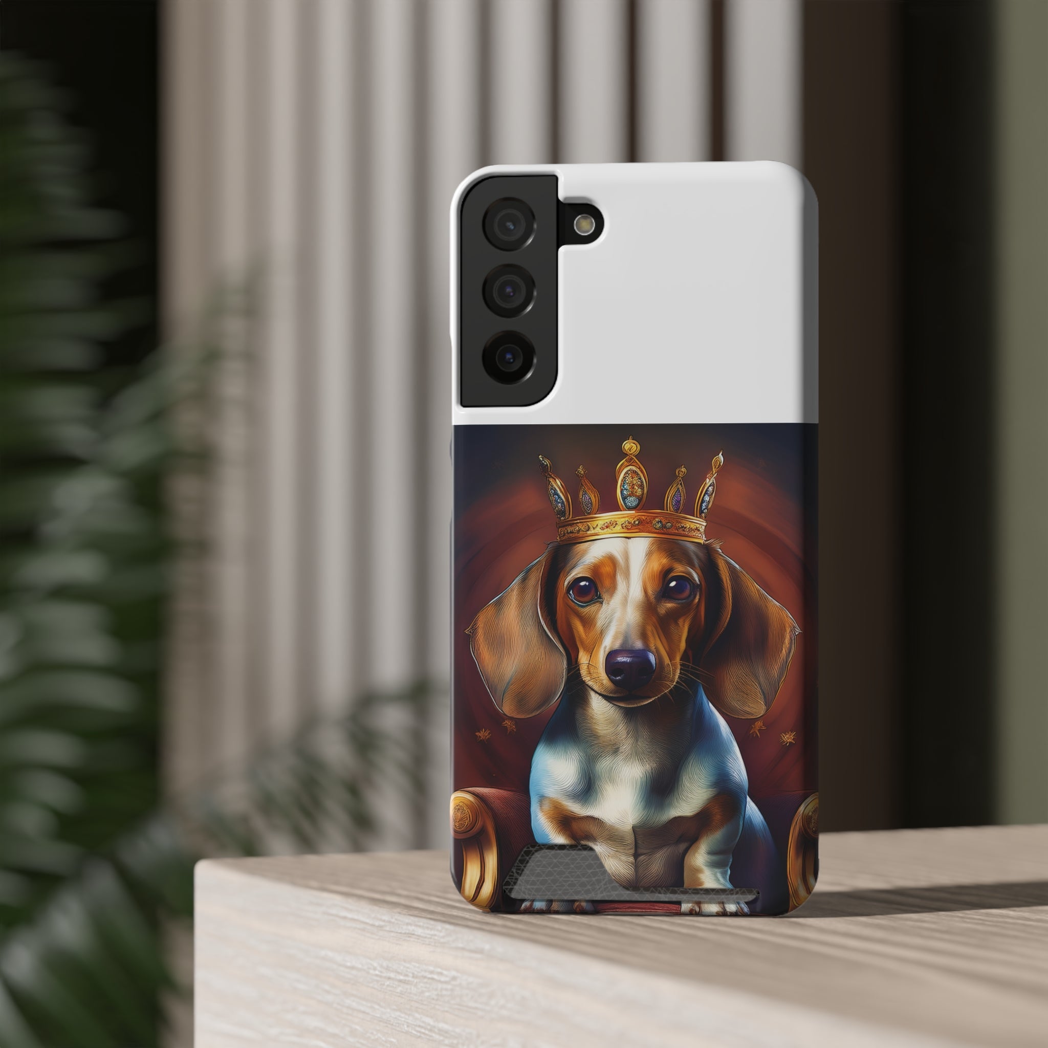 Dachshund Royal Phone Case with Card Holder