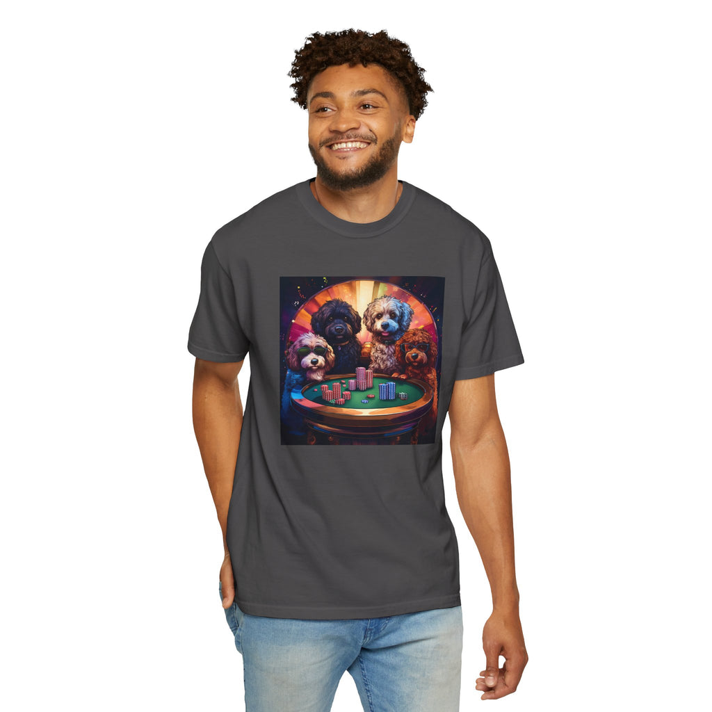 Doodle Poker Game Unisex Garment-Dyed T-shirt