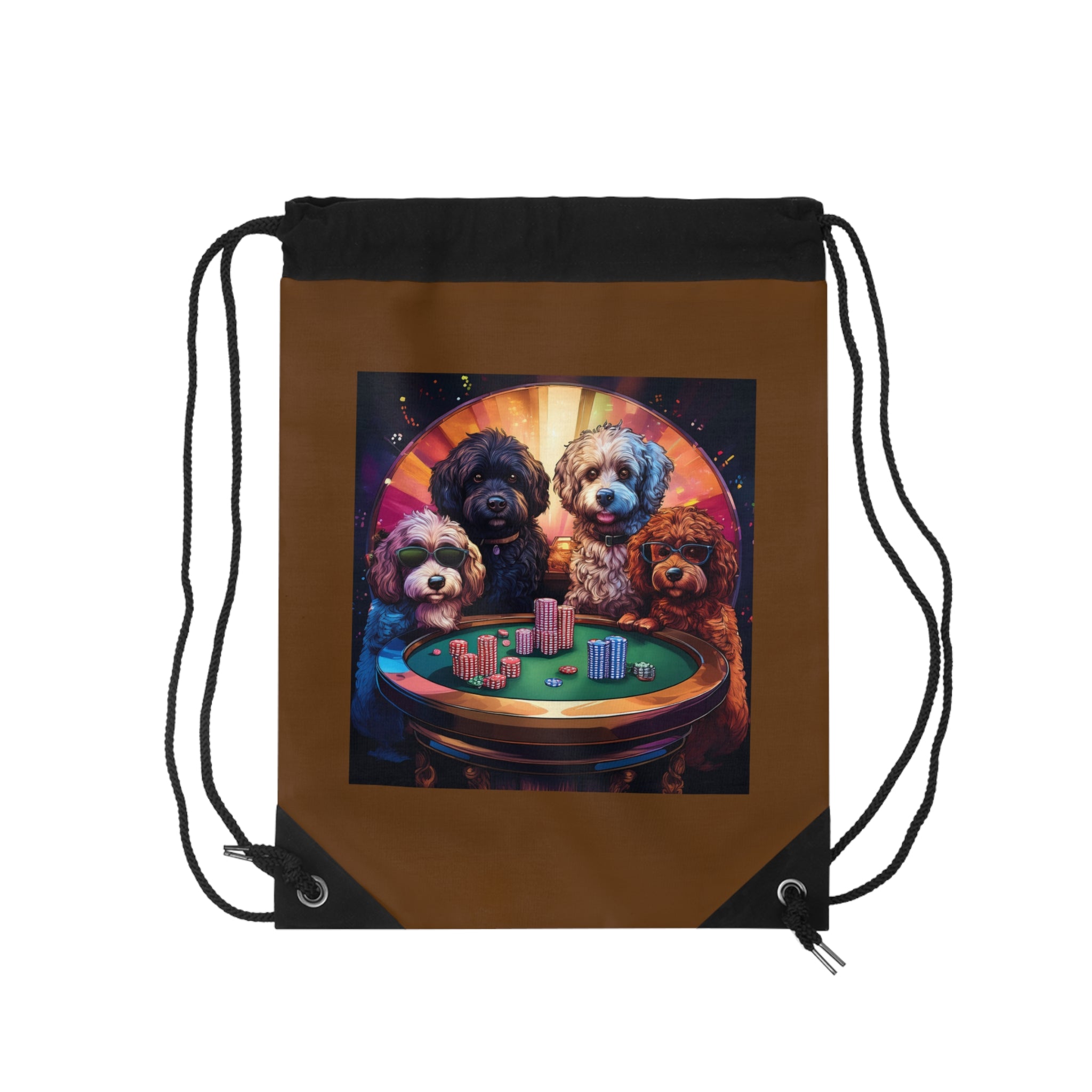 Doodle Poker Game Drawstring Bag