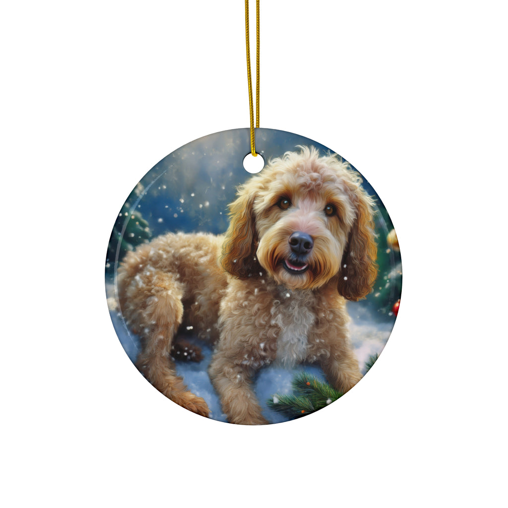 Doodle Holiday Ceramic Ornament