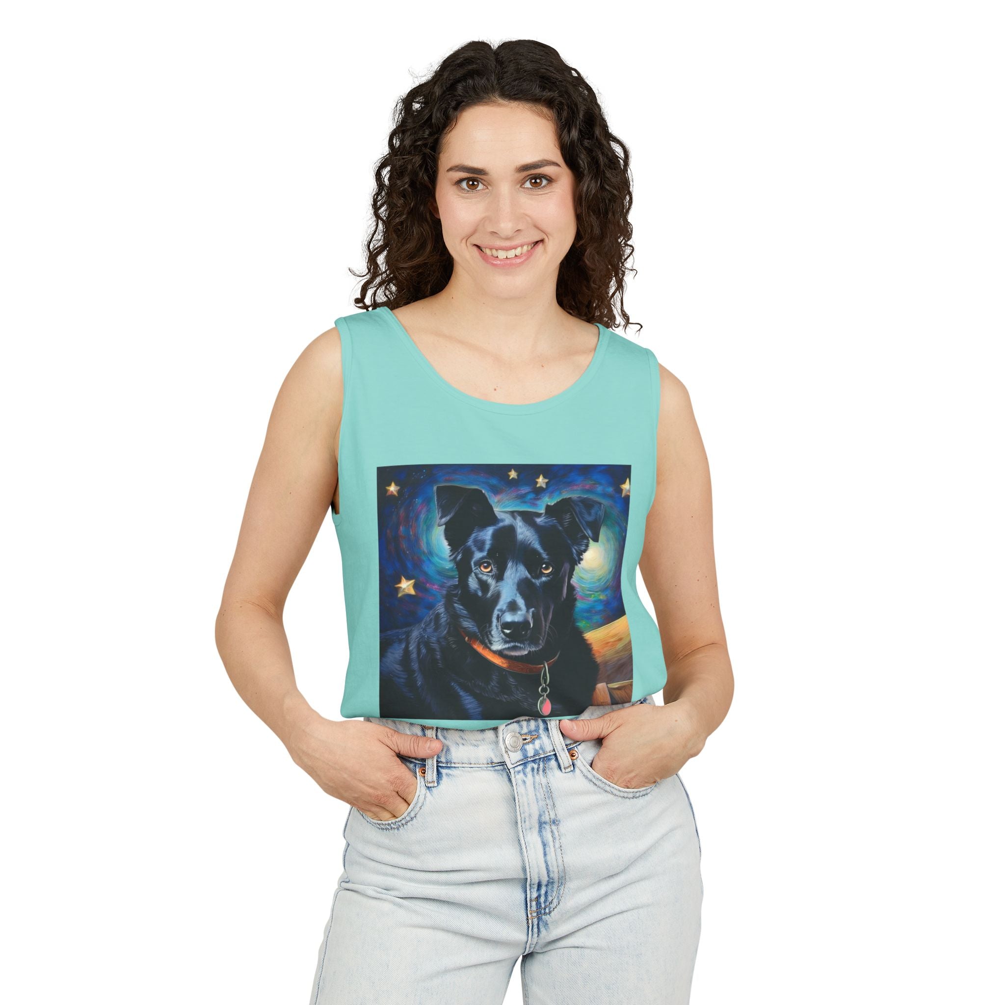 Black Shepherd Lab Stary Night Unisex Tank Top