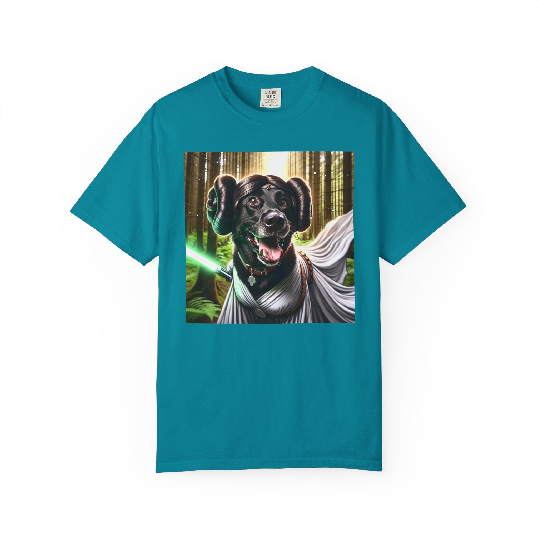 Black Lab Galaxy Princess Unisex Garment-Dyed T-shirt