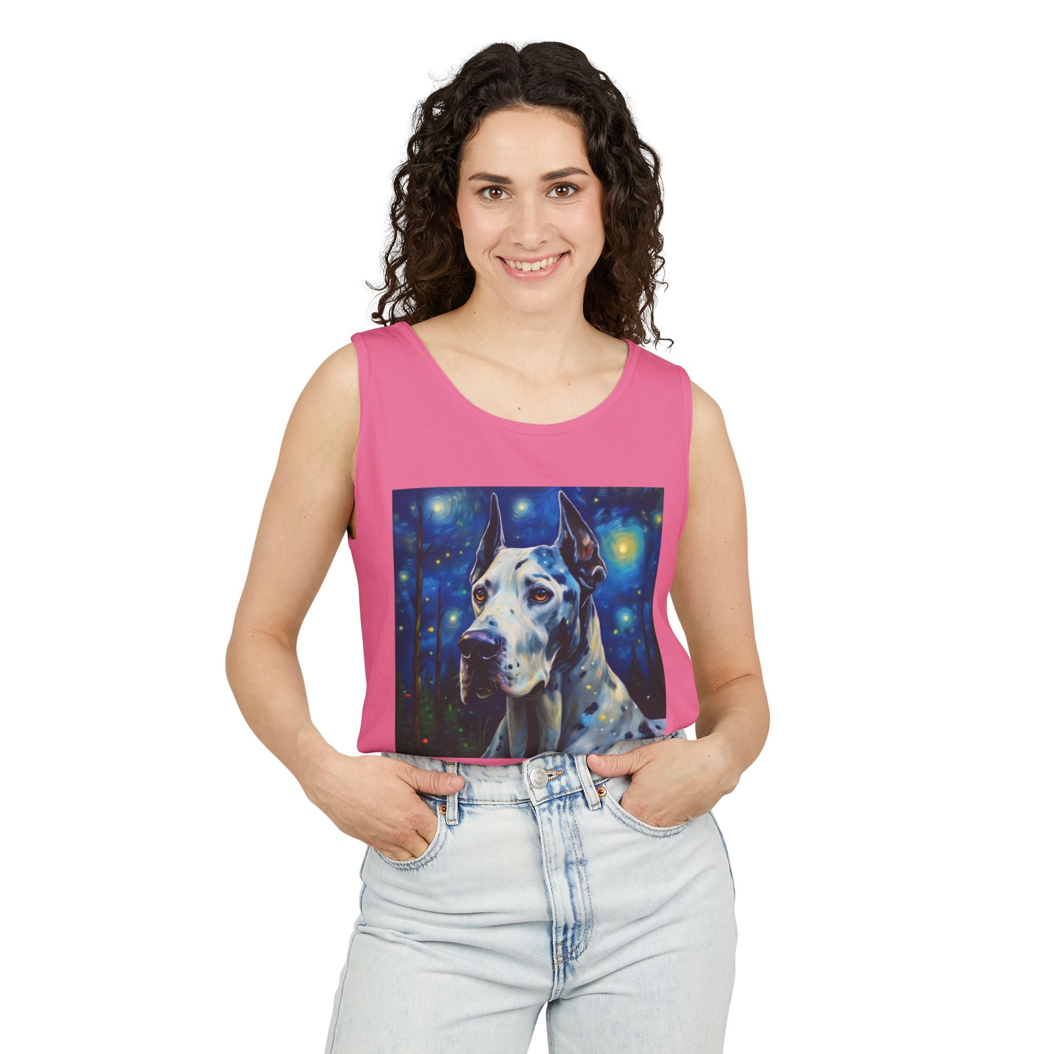 Great Dane Stary Night Unisex Tank Top