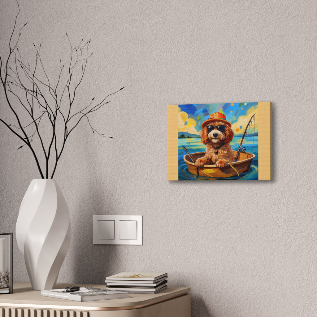 Doodle Fishing Canvas Painting