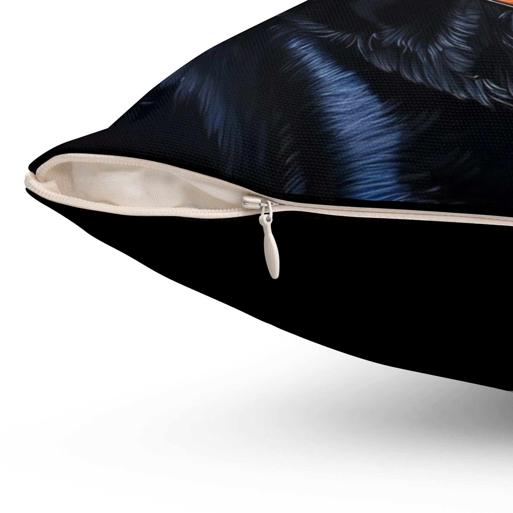 Black Shepherd Lab Stary Night Polyester Square Pillow