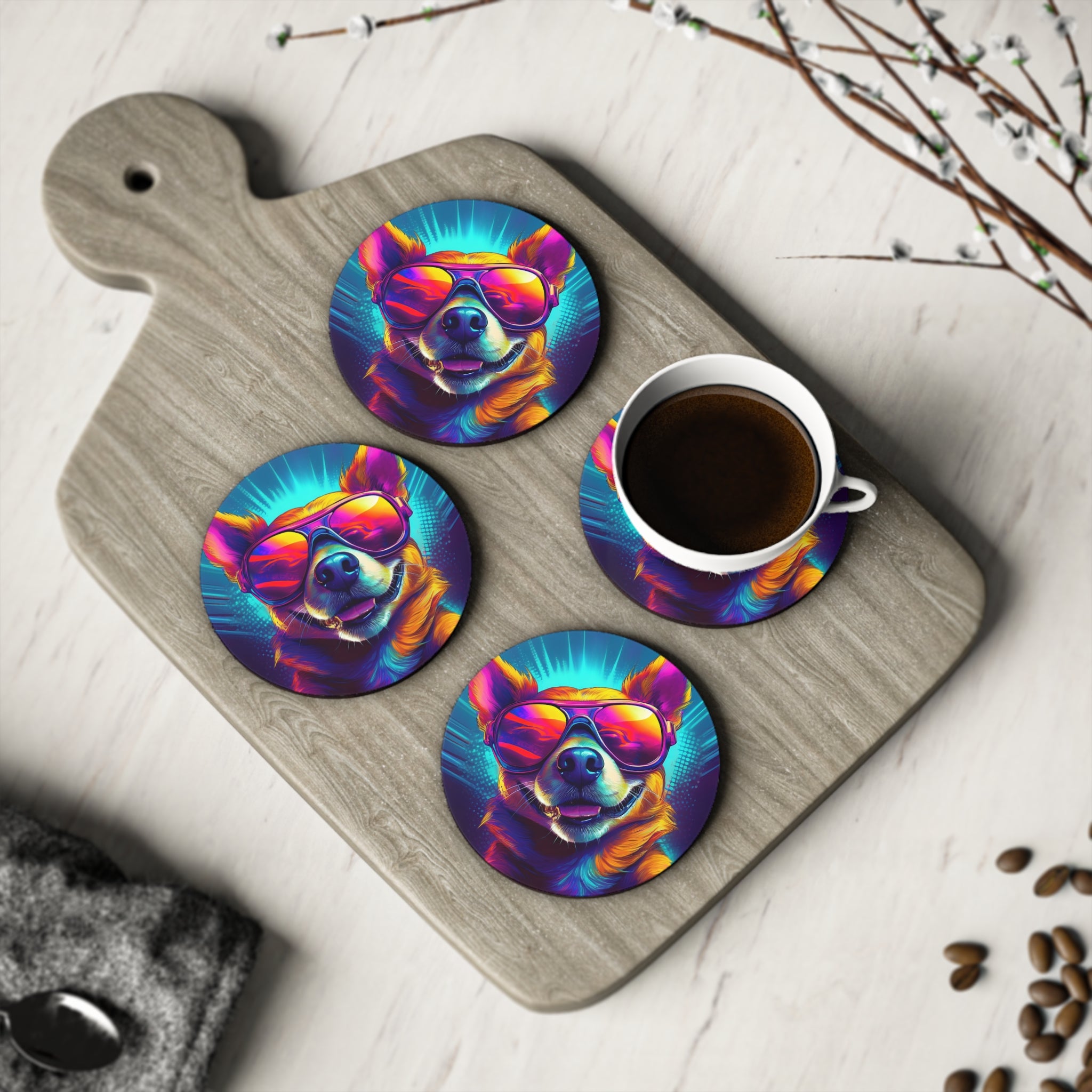 Chihuahua Cool Sunglasses Coasters