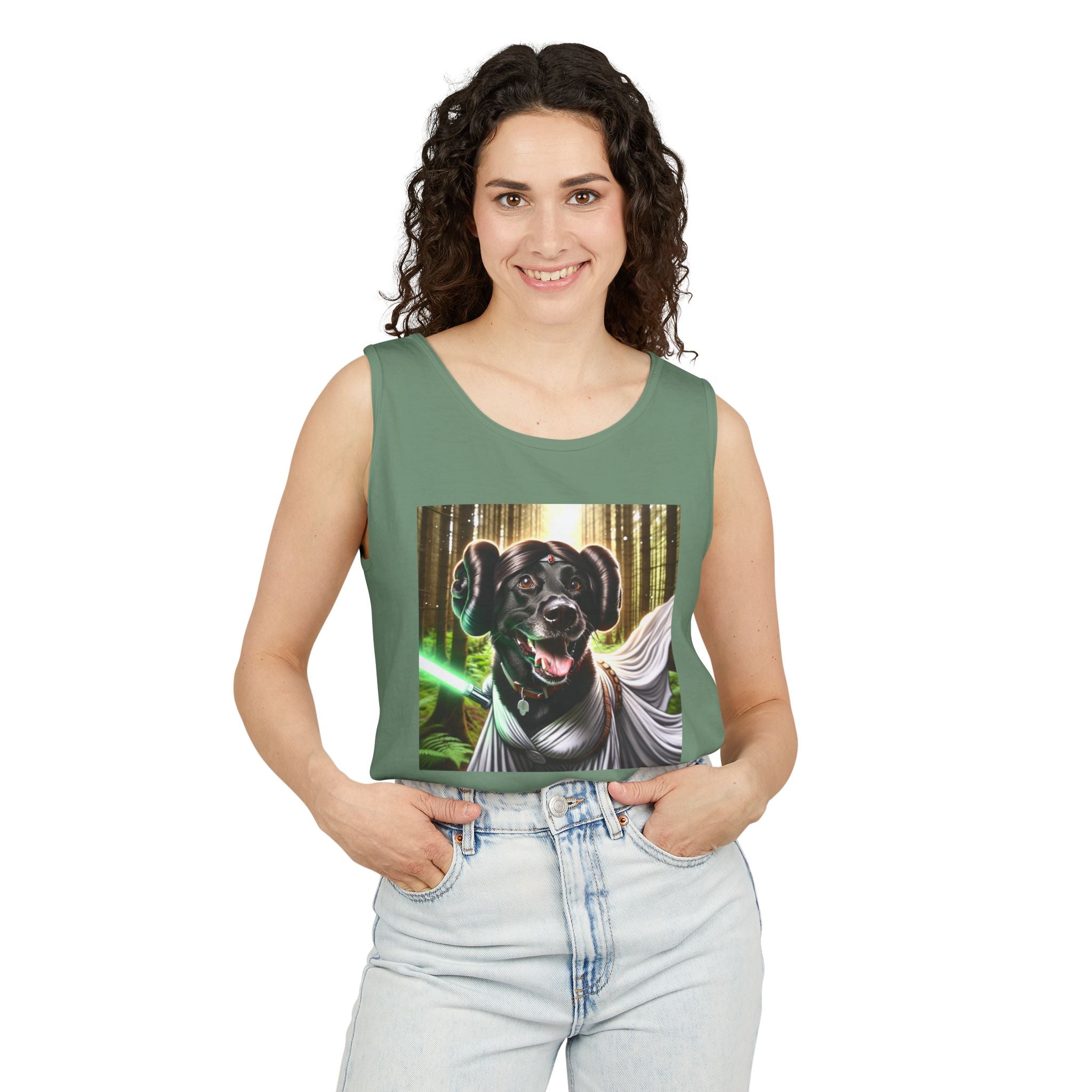 Black Lab Galaxy Princess Unisex Tank Top