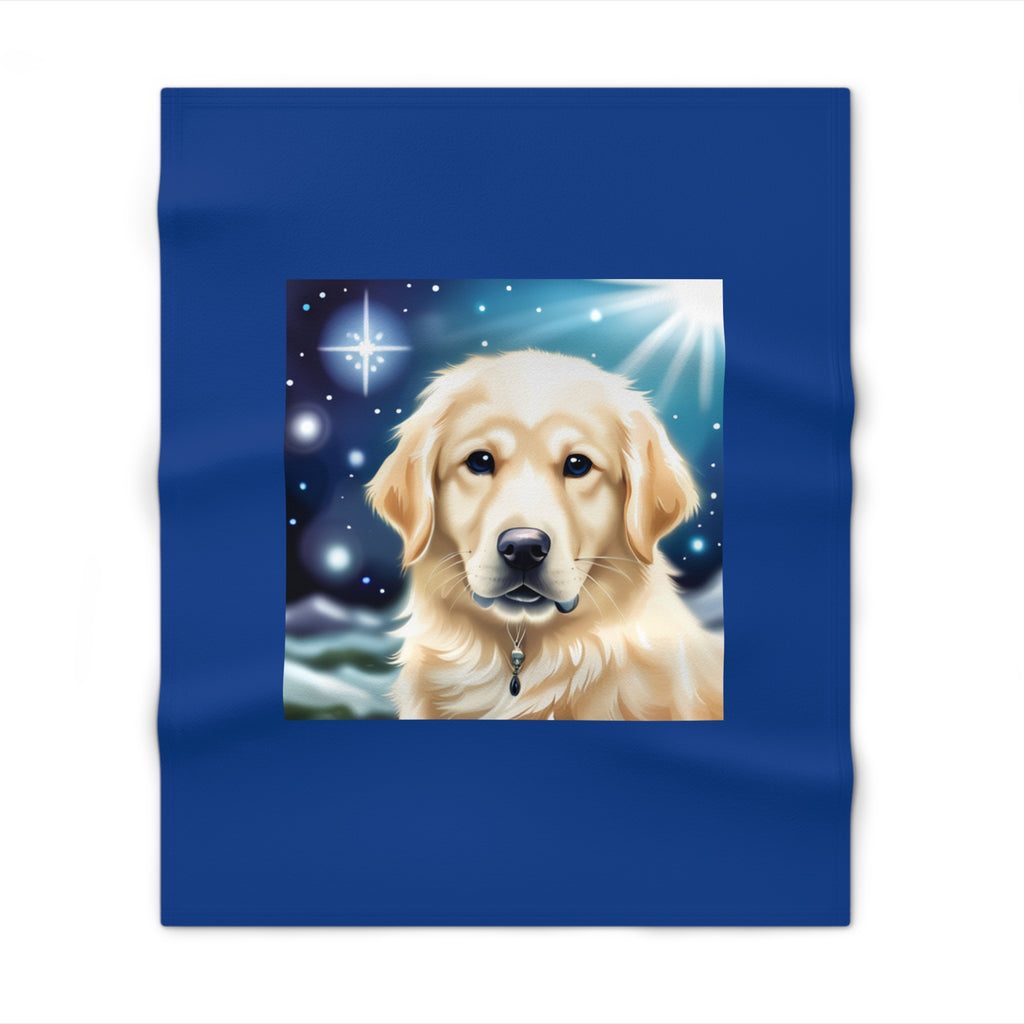Golden Retriever Stary Night Throw Blanket