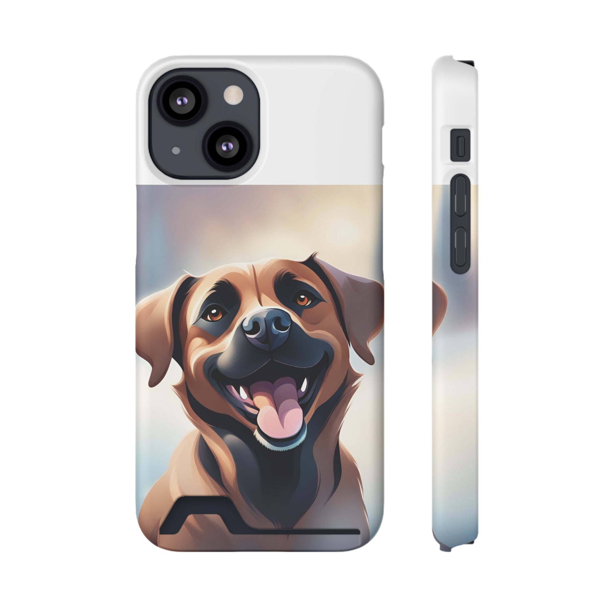 Black Mouth Cur Phone Case with Card Holder