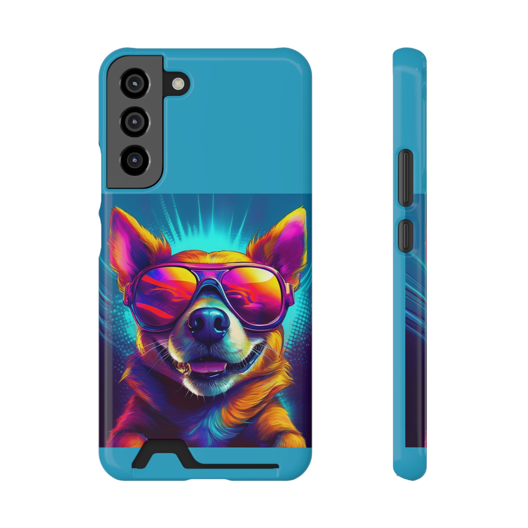 Chihuahua Cool Sunglasses Phone Case with Card Holder