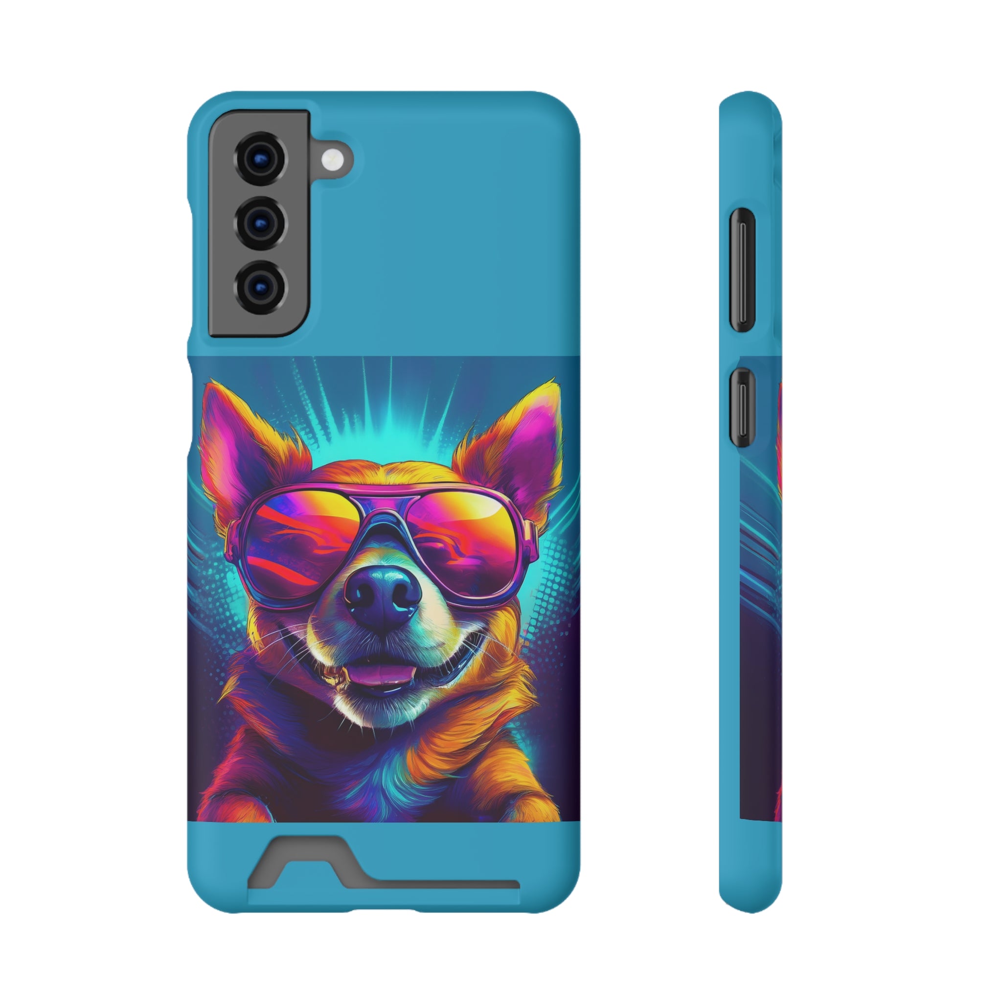 Chihuahua Cool Sunglasses Phone Case with Card Holder