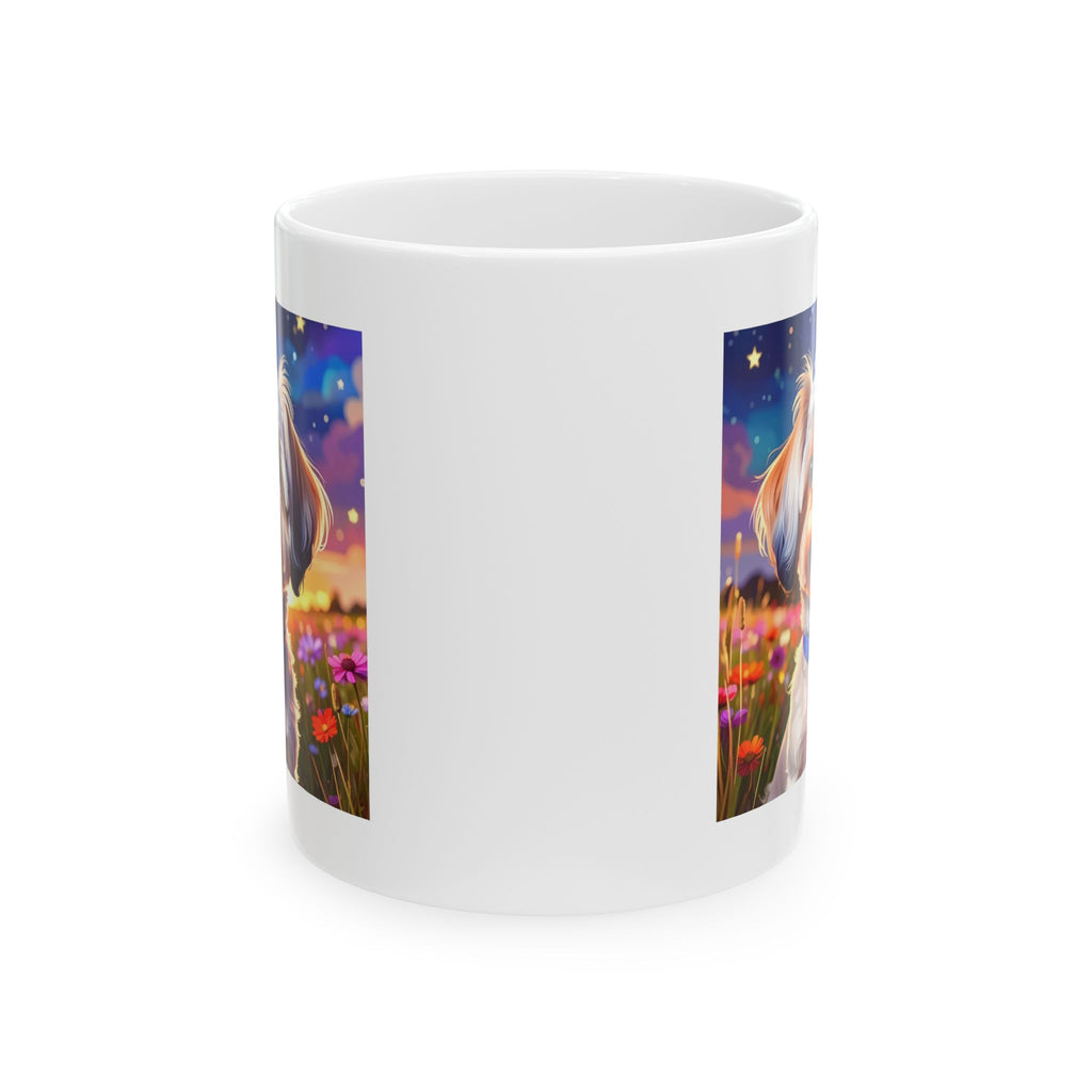 Yorkie Stary Night Ceramic Mug, (11oz, 15oz)