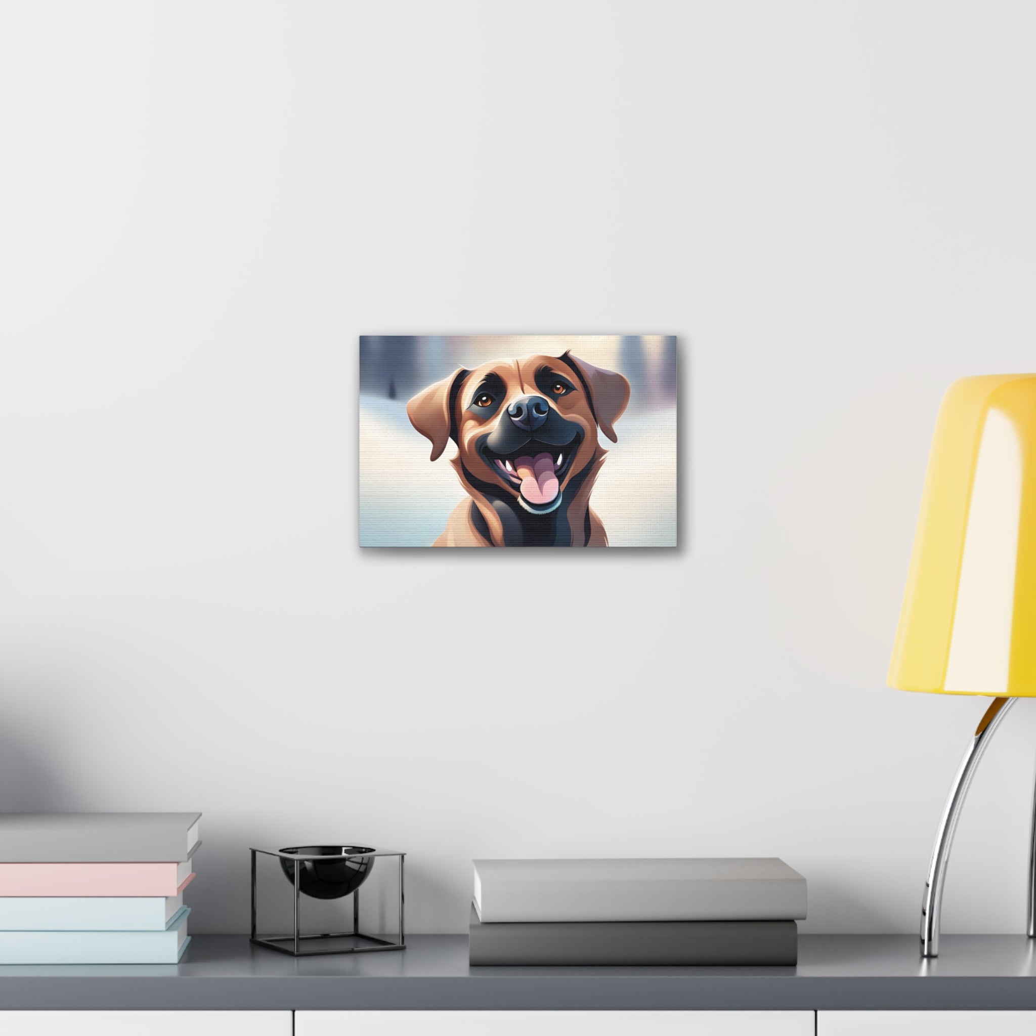 Black Mouth Cur Canvas Stretched, 0.75"