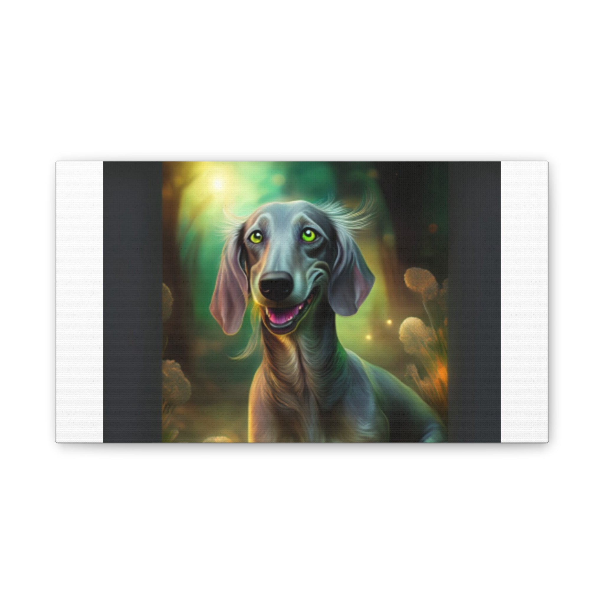 Silver Grey Dachshund Canvas Stretched, 0.75"