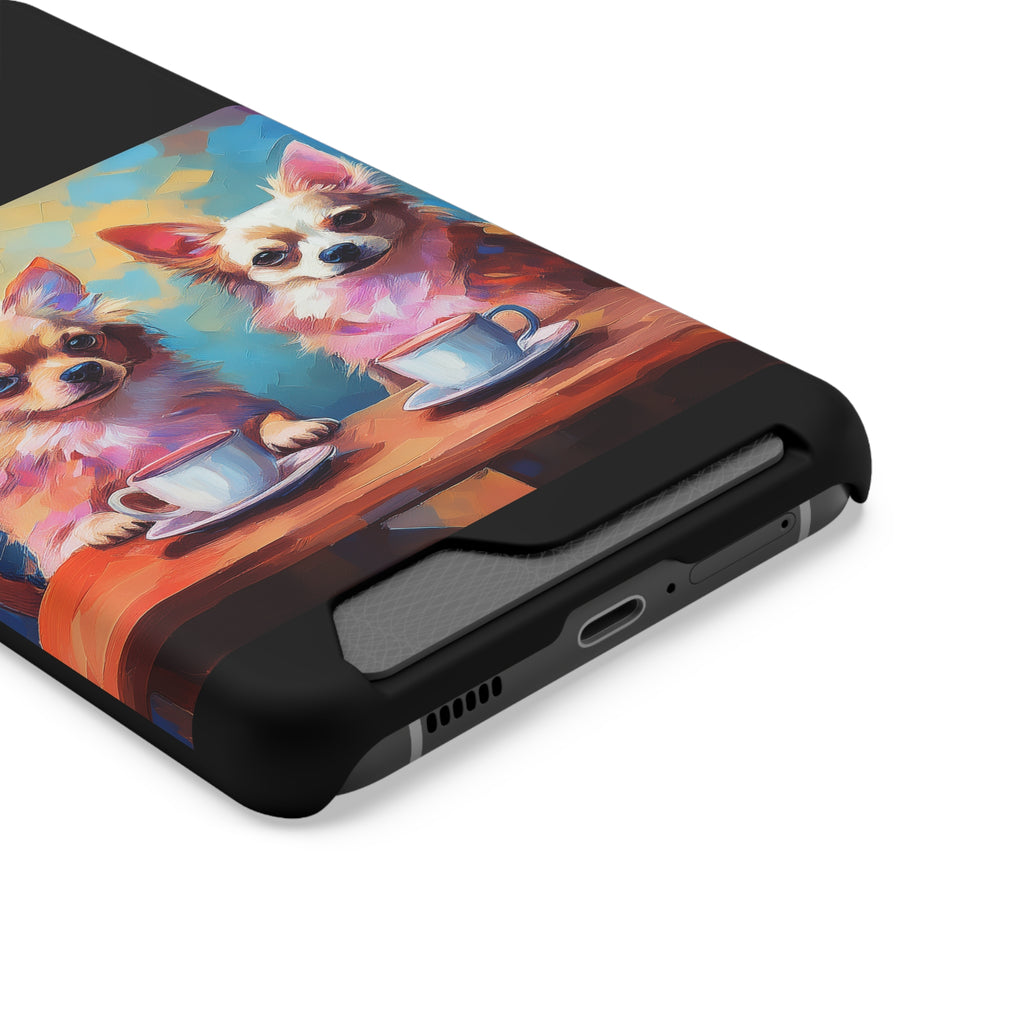 Cafe con Chihuahua Phone Case with Card Holder