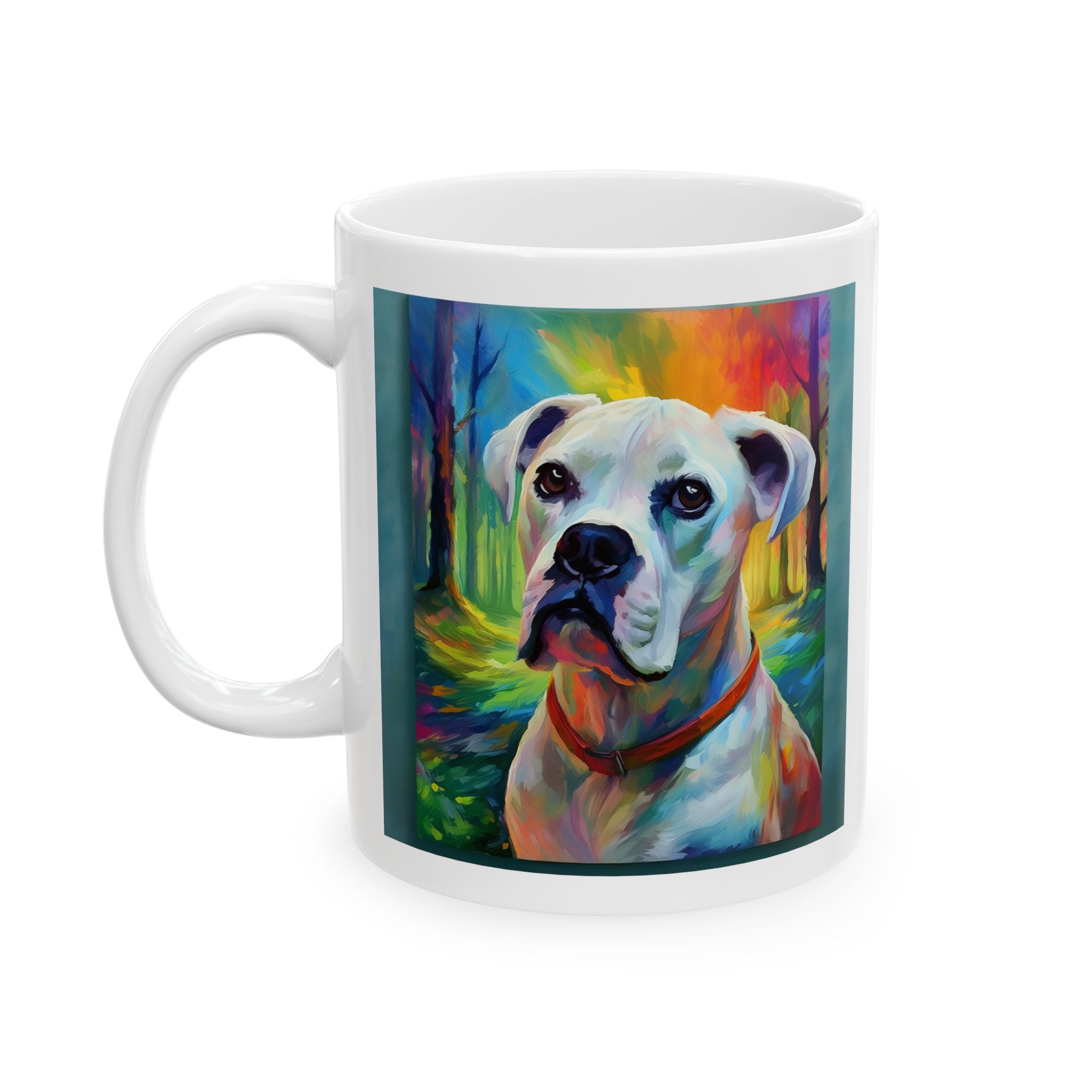 Boxer Rainbow Sky Ceramic Mug, (11oz, 15oz)