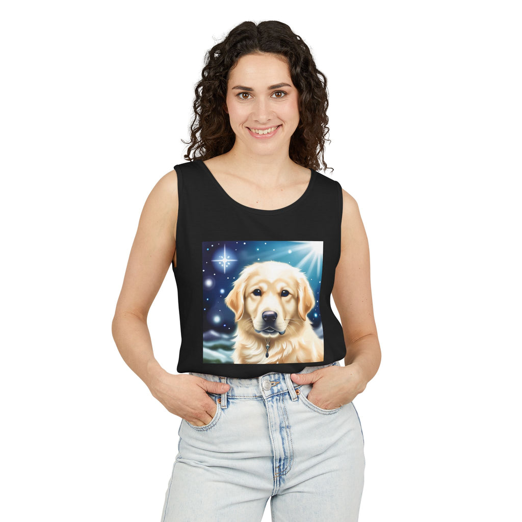 Golden Retriever Stary Night Unisex Tank Top