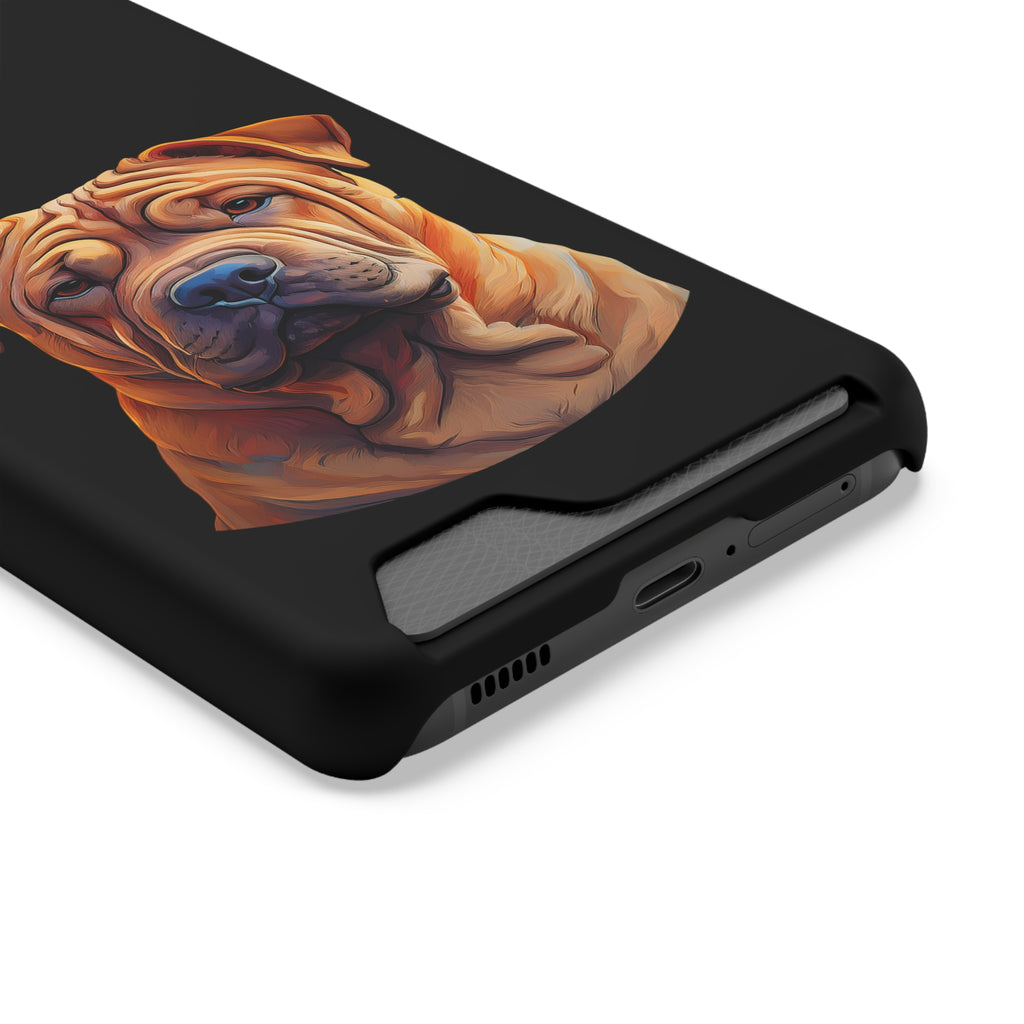 Shar Pei Phone Case with Card Holder