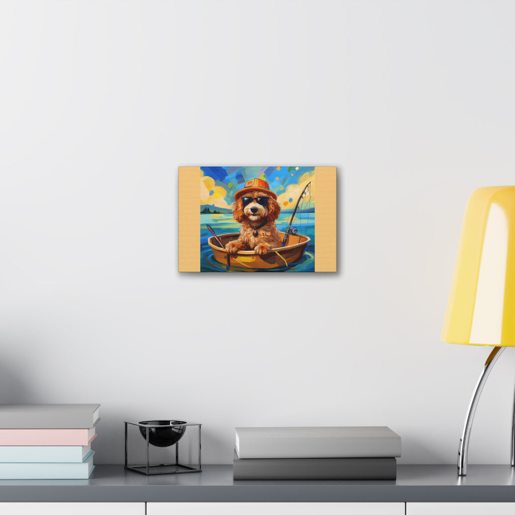 Doodle Fishing Canvas Painting