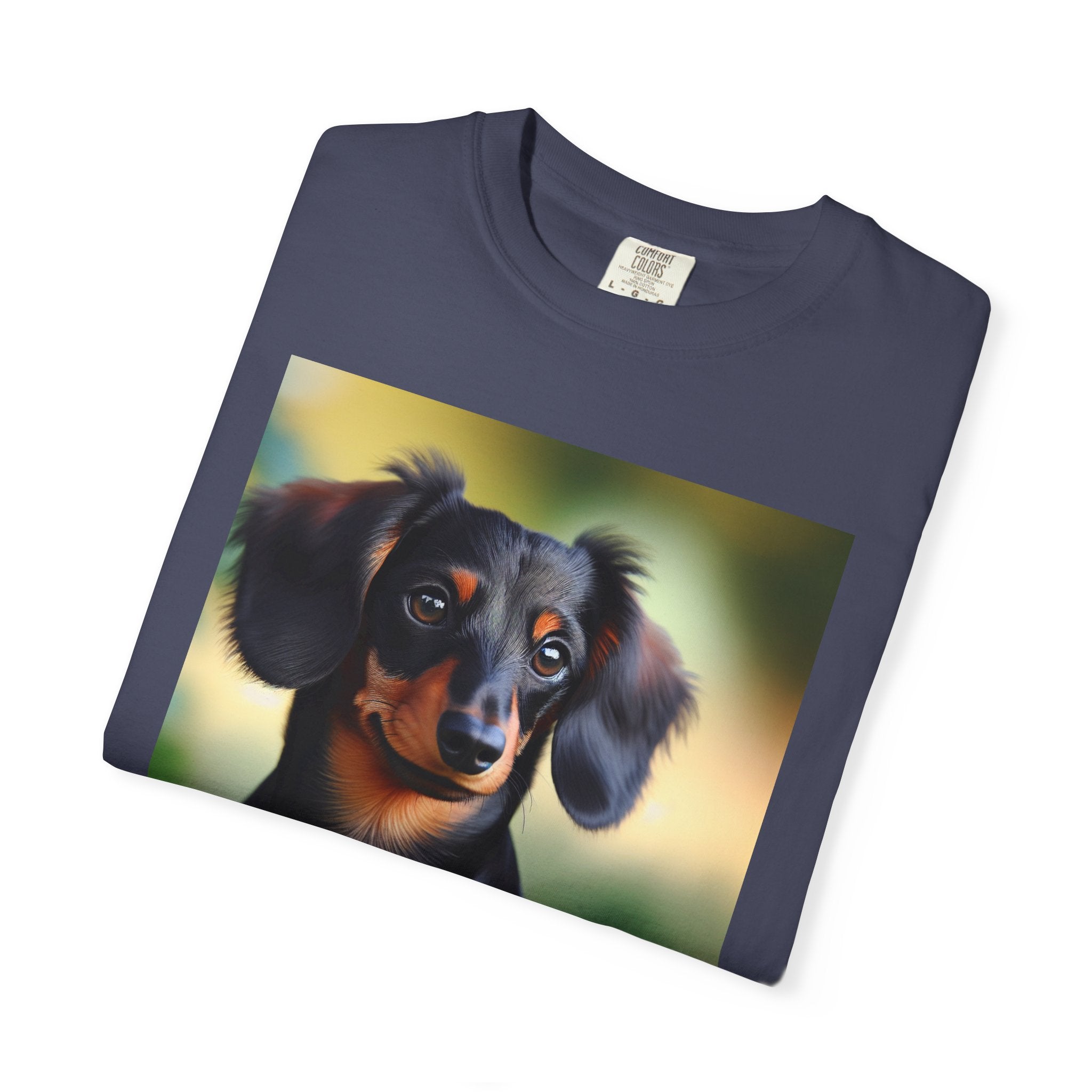Black/Brown Dachshund Unisex Garment-Dyed T-shirt