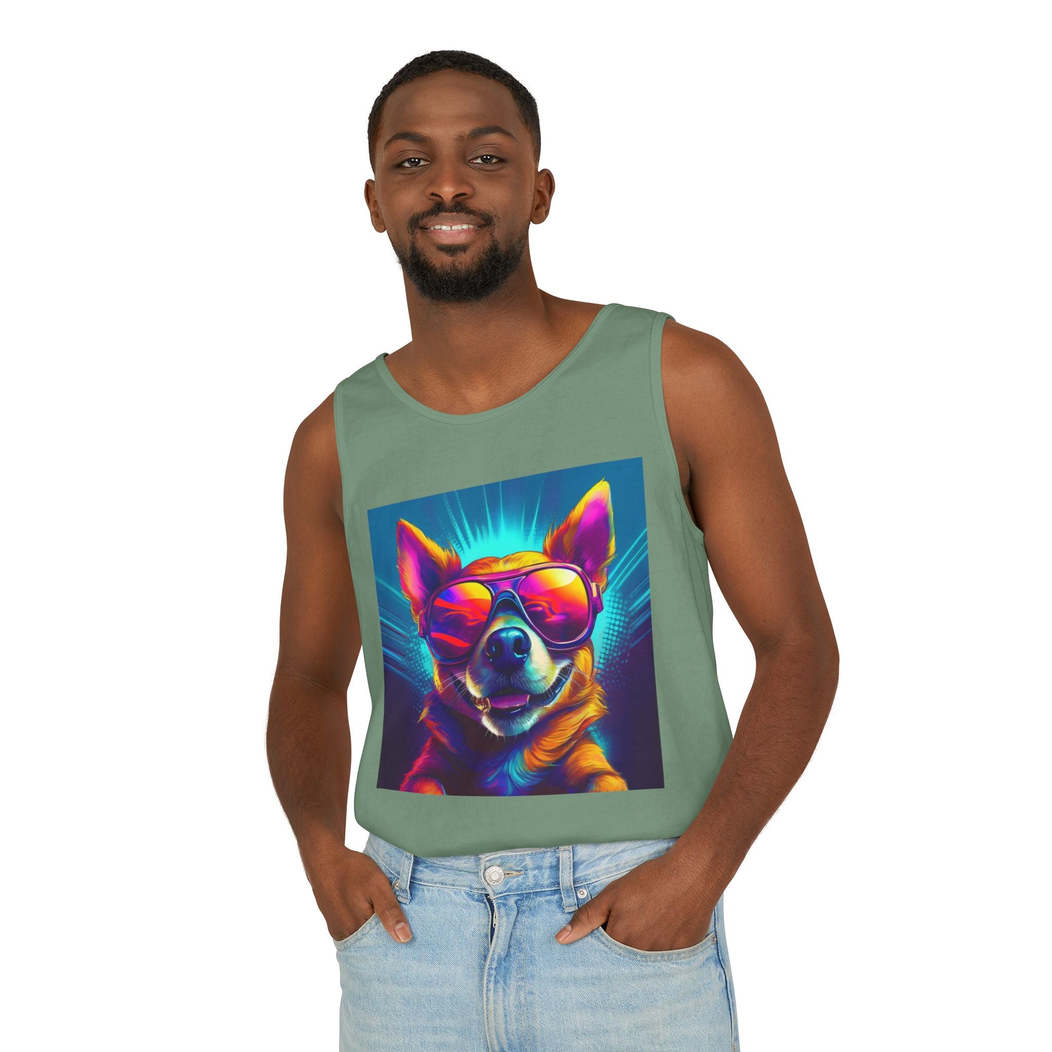Chihuahua Cool Sunglasses Unisex Tank Top