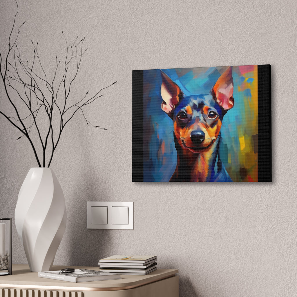 Miniature Pinscher Canvas Stretched, 0.75"