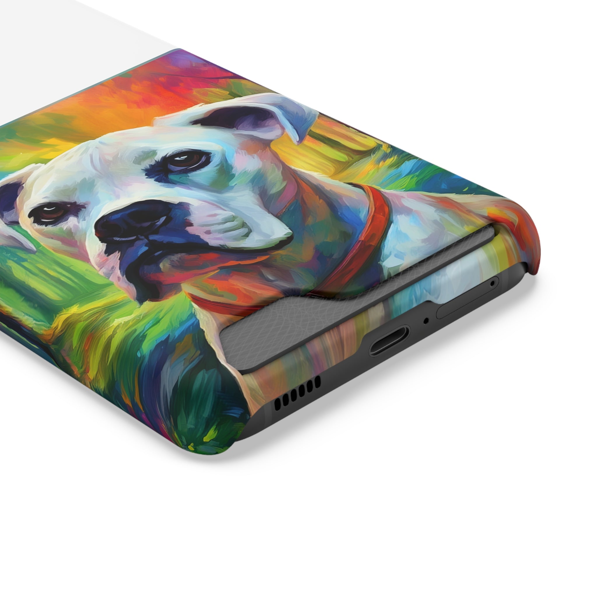 Boxer Rainbow Sky Phone Case with Card Holder