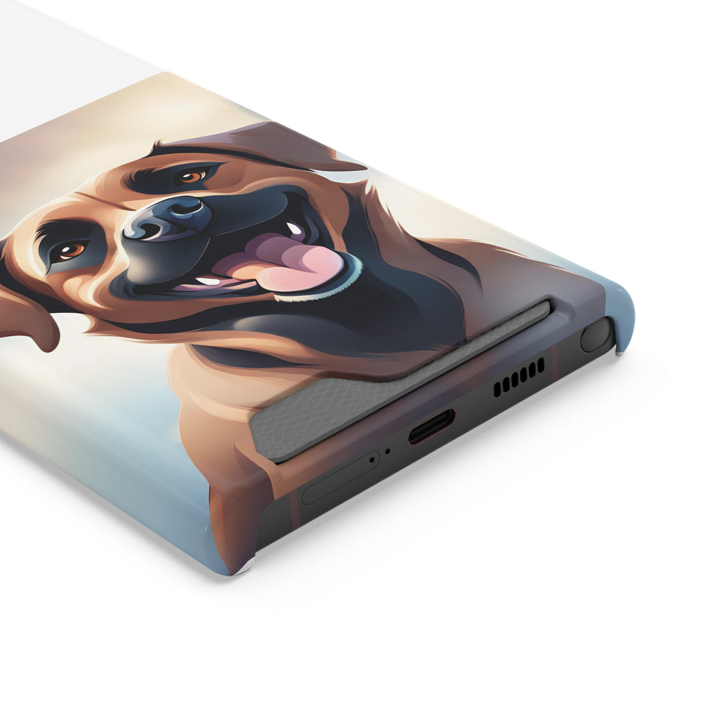 Black Mouth Cur Phone Case with Card Holder