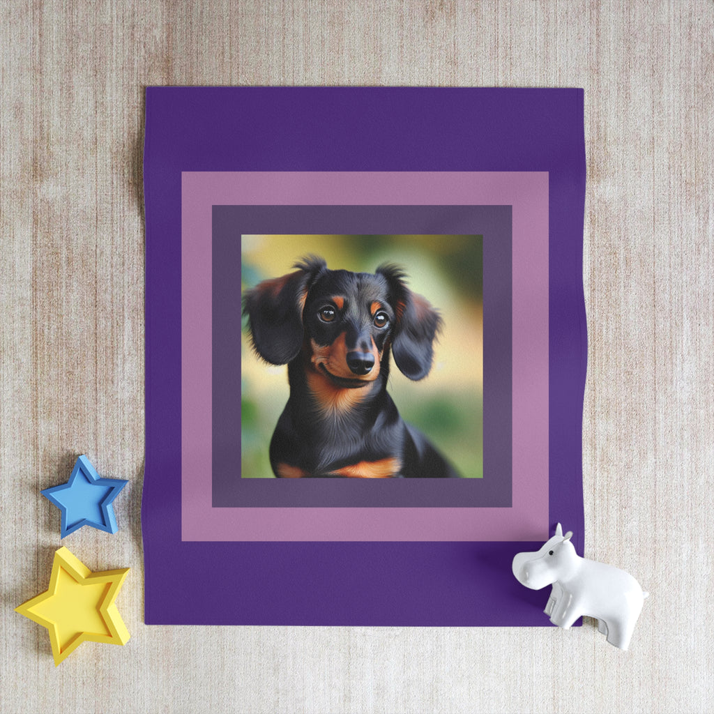 Black/Brown Dachshund Throw Blanket
