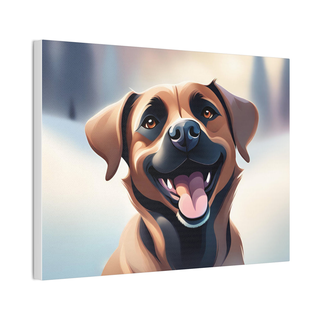 Black Mouth Cur Canvas Stretched, 0.75"