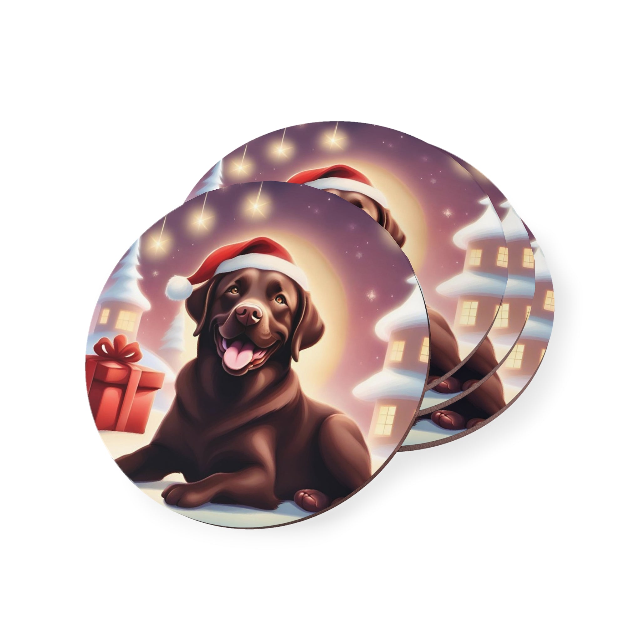Chocolate Lab Holiday Coasters
