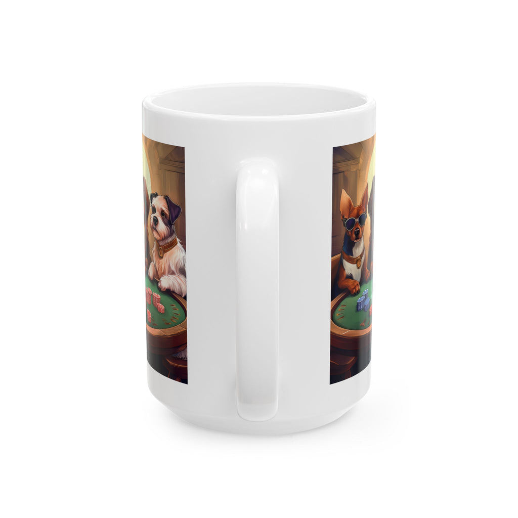 Puppy Poker Ceramic Mug, (11oz, 15oz)