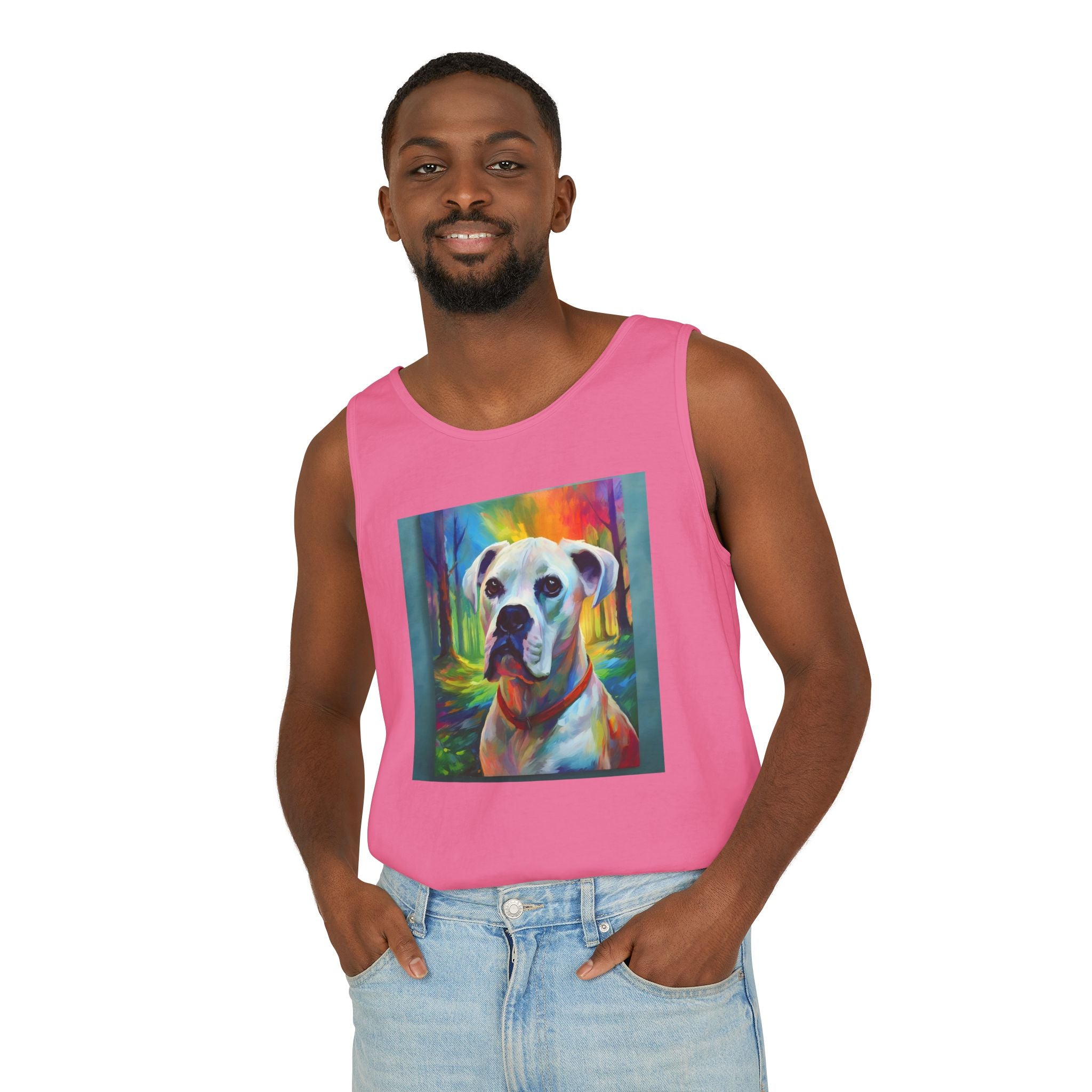 Boxer Rainbow Sky Unisex Tank Top