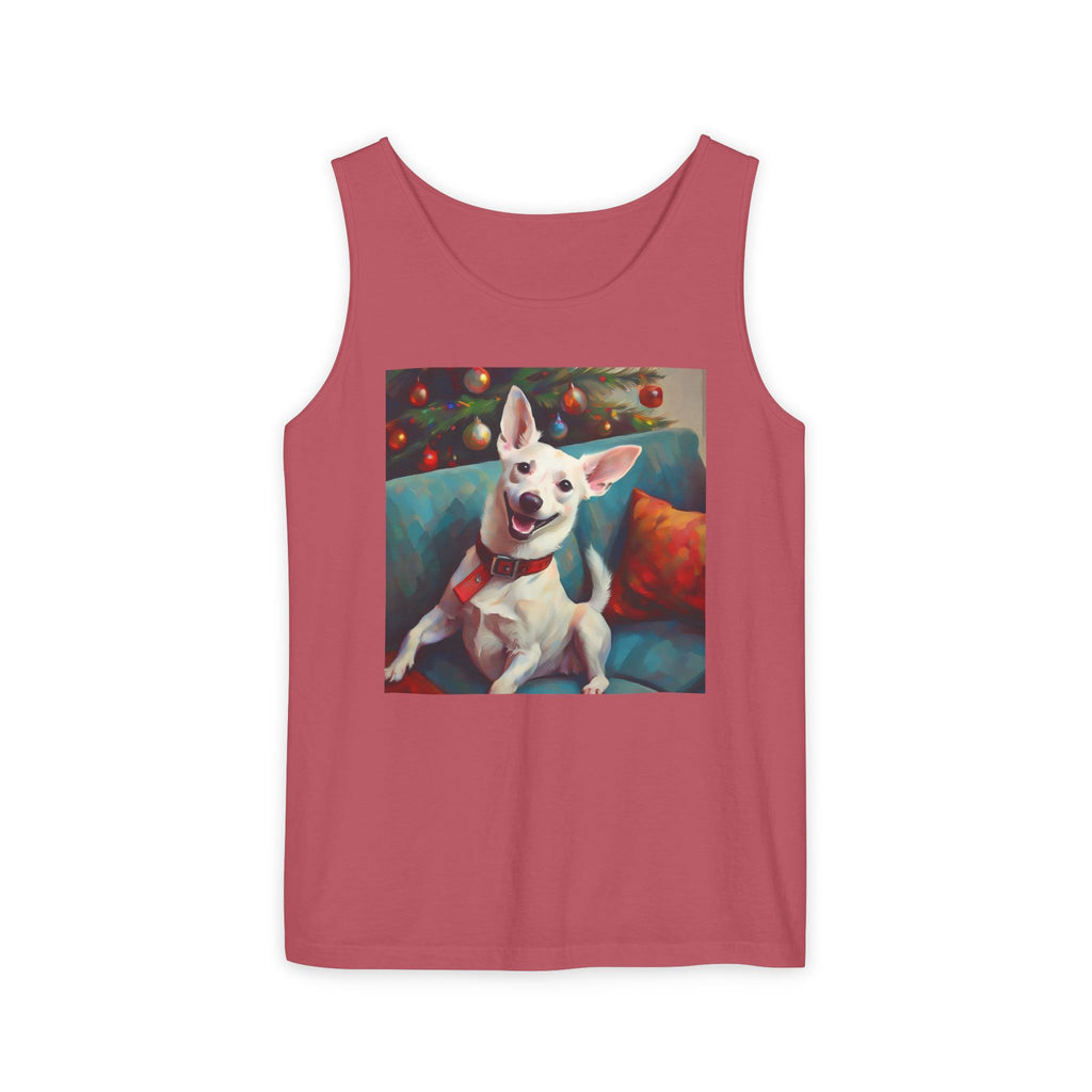 White Corgi Holiday II Unisex Tank Top