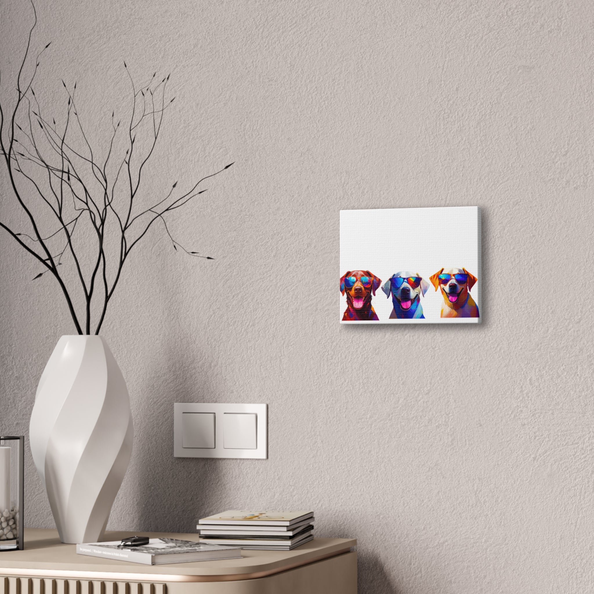 3 Labs Sunglasses Canvas Painting