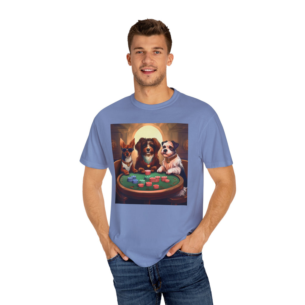 Puppy Poker Unisex Garment-Dyed T-shirt