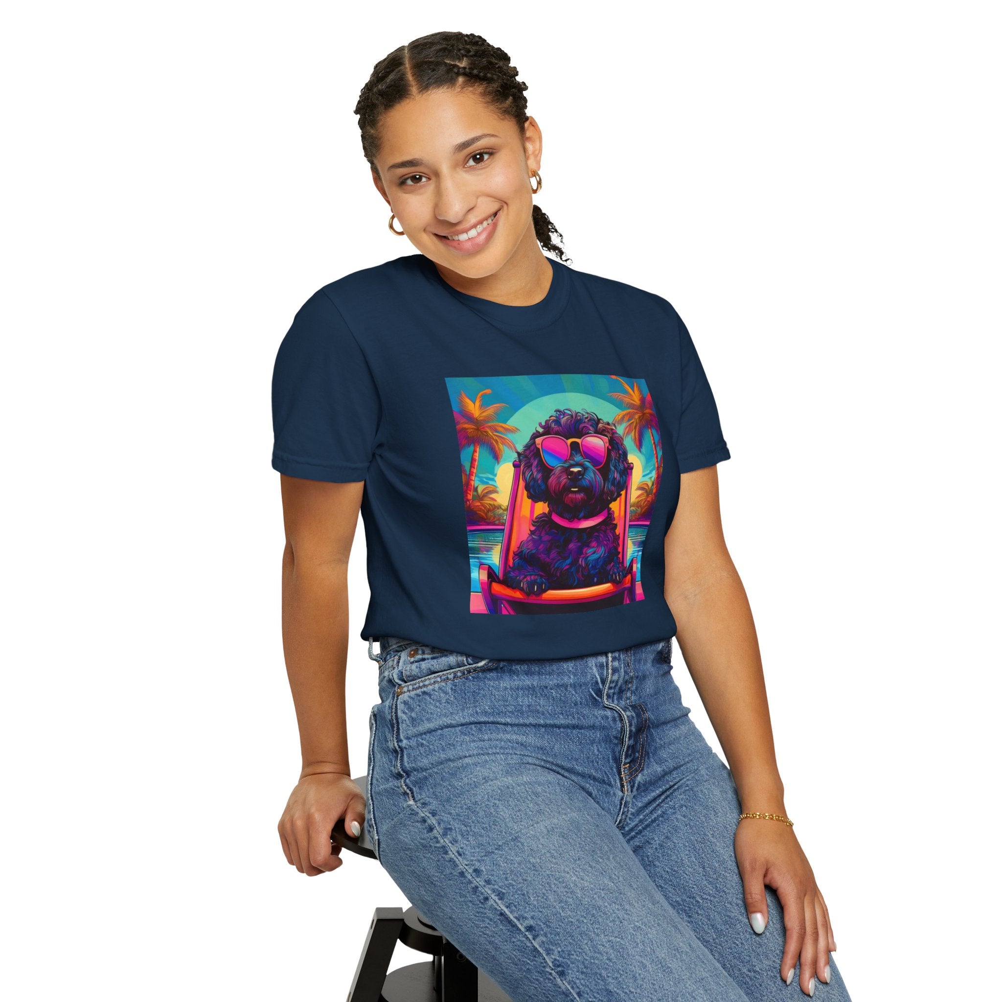 Doodle Poolside Unisex Garment-Dyed T-shirt