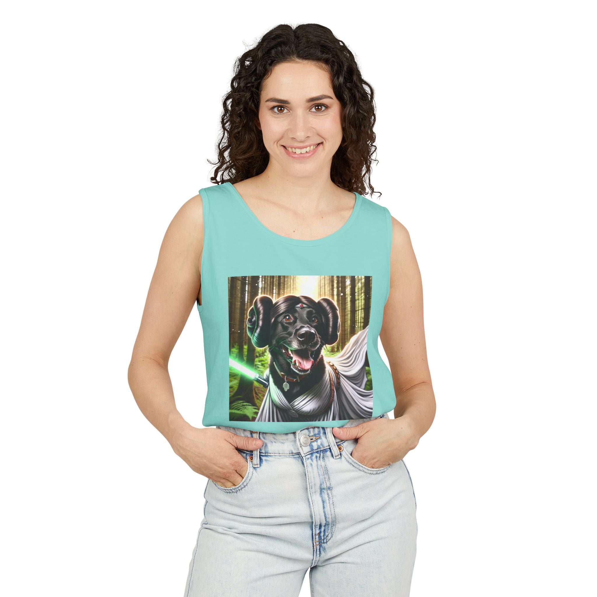 Black Lab Galaxy Princess Unisex Tank Top