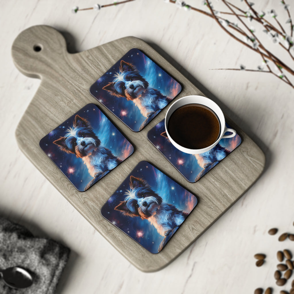 Biewer Terrier Stary Night Coasters