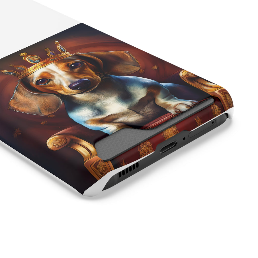 Dachshund Royal Phone Case with Card Holder