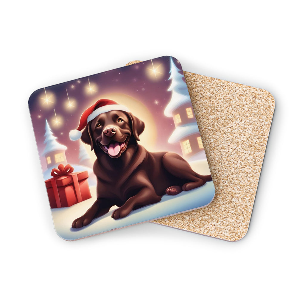 Chocolate Lab Holiday Coasters