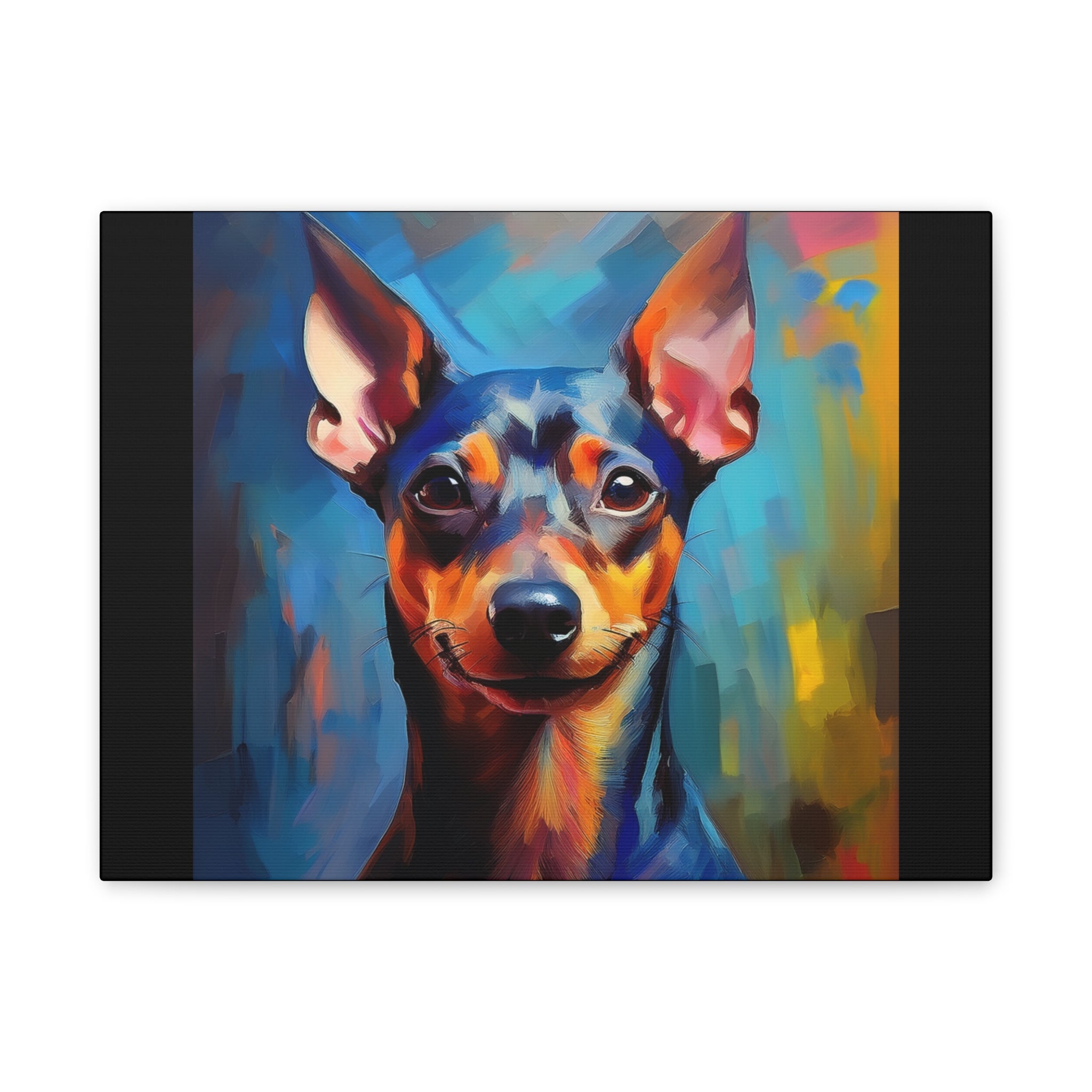 Miniature Pinscher Canvas Stretched, 0.75"