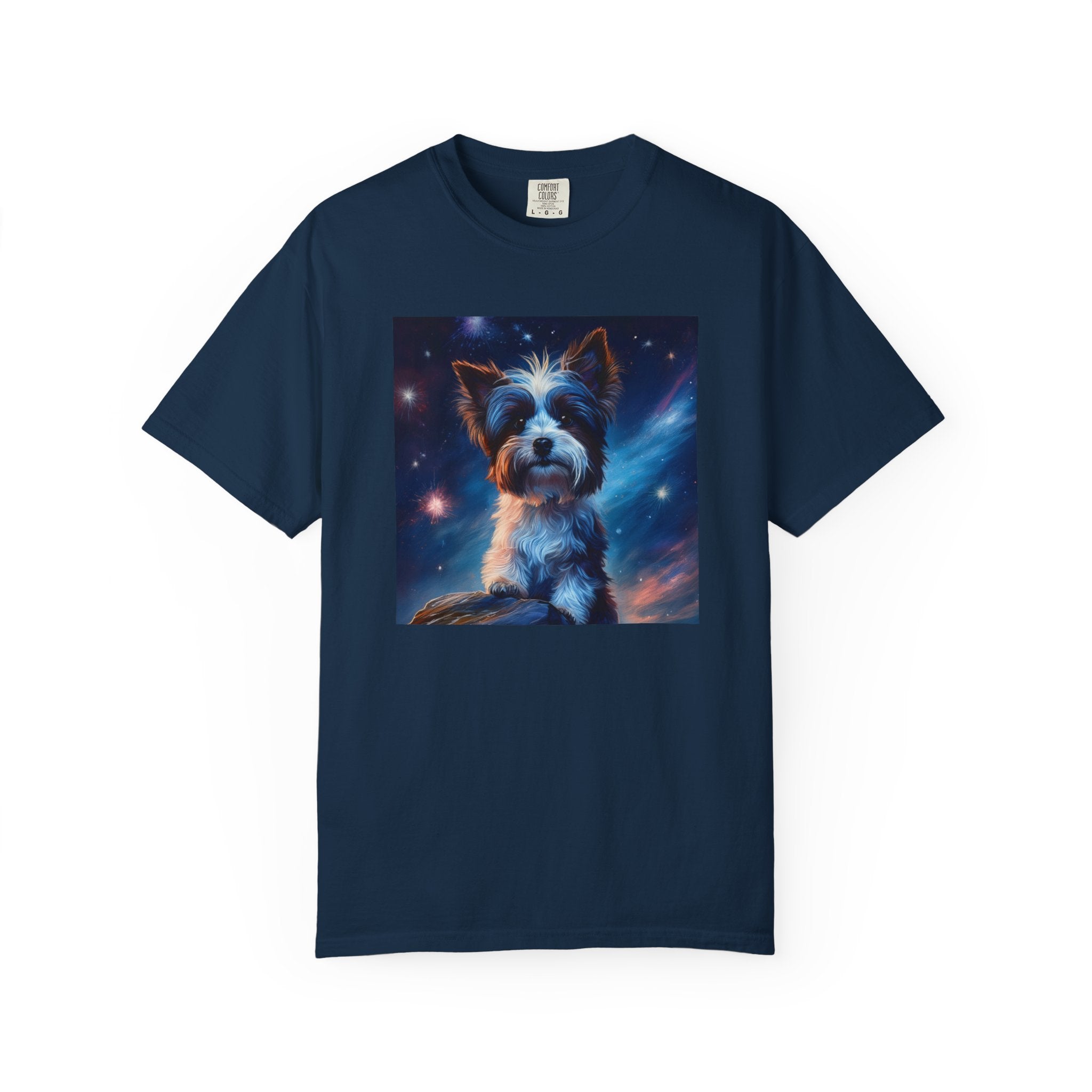 Biewer Terrier Stary Night Unisex Garment-Dyed T-shirt