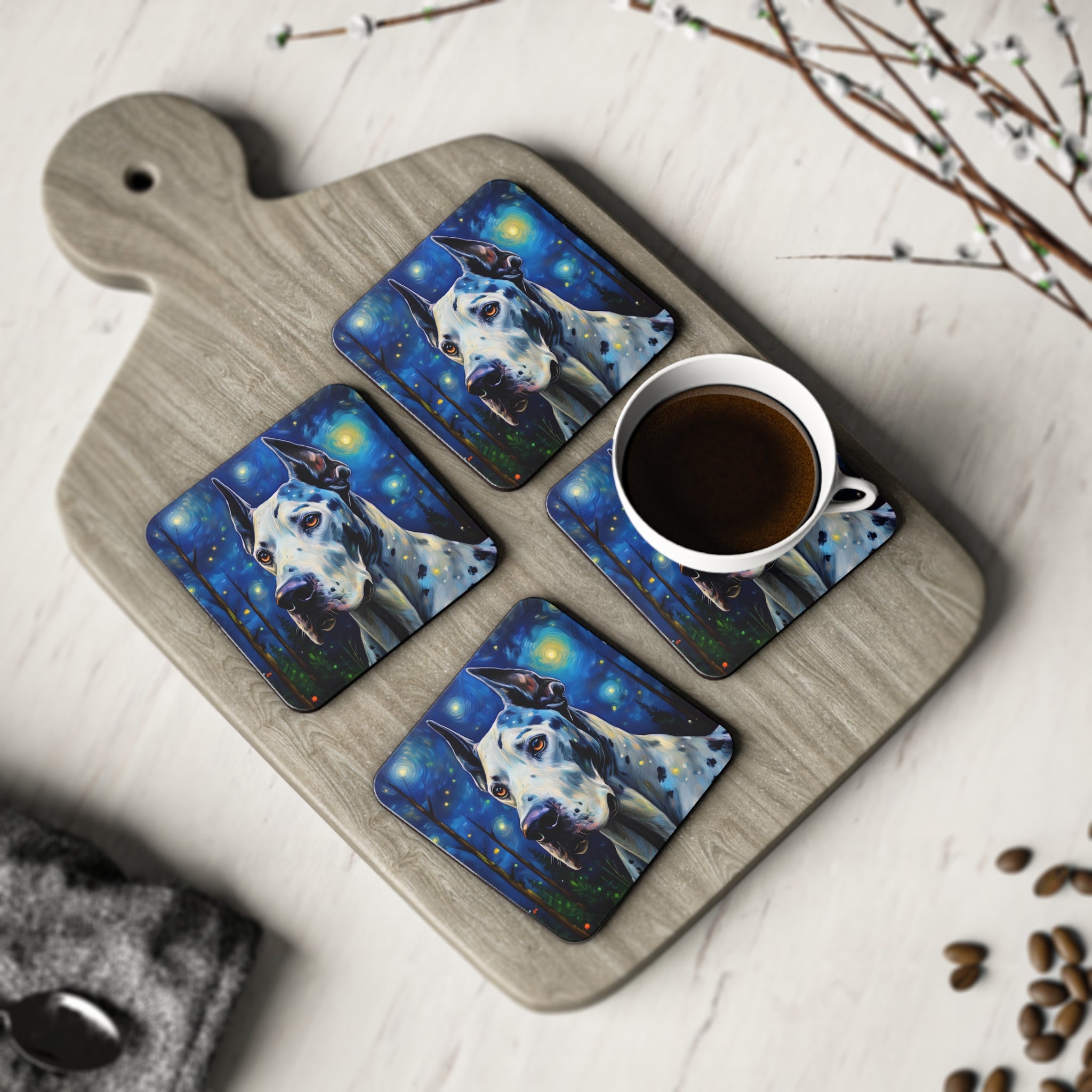 Great Dane Stary Night Coasters