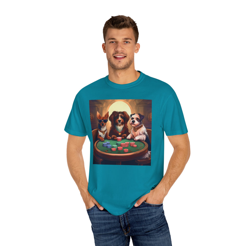 Puppy Poker Unisex Garment-Dyed T-shirt